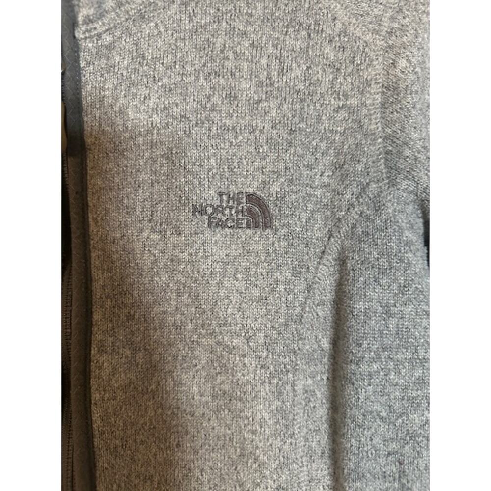 The North Face Women’s Gray Fleece Full Zip Jacket Long Sleeve Casual Medium - Picture 5 of 8